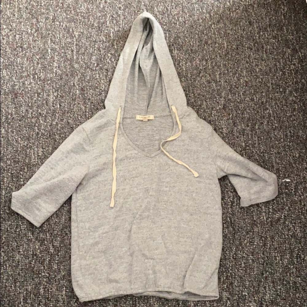 Grey Soft Cropped Hoodie